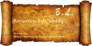Borovics László névjegykártya